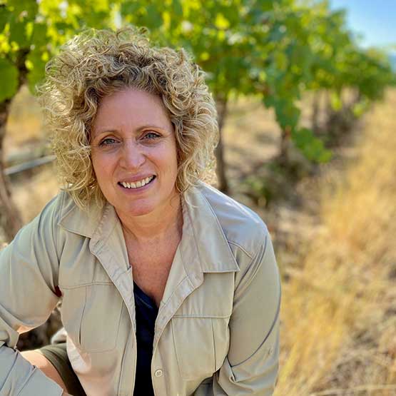 Holly Turner of Headturner Wine Co in the Vineyard
